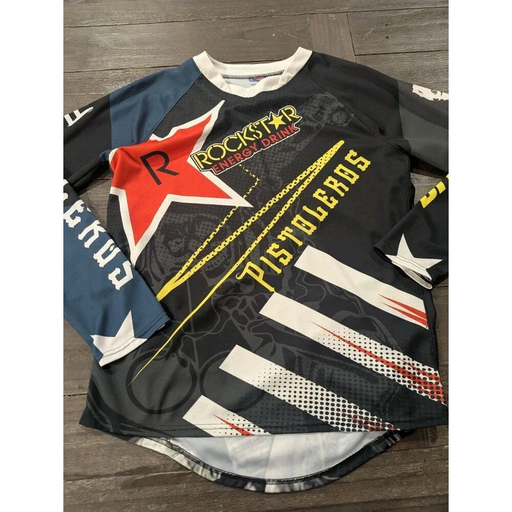 Mens‎ Rockstar Energy Drink Pistoleros Long Sleeve Shirt Large Read